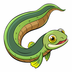 vector illustration of cartoon snake