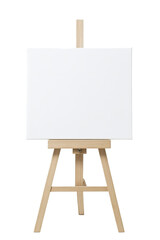 Empty easel with blank canvas