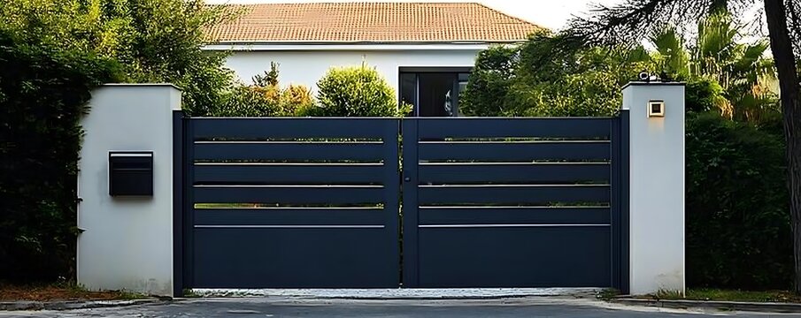 Portail en aluminium d'une maison ,