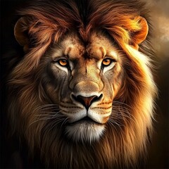 Captivating lion illustration created without any references.