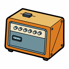 vector illustration of a radio