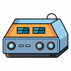 vector illustration of a retro radio