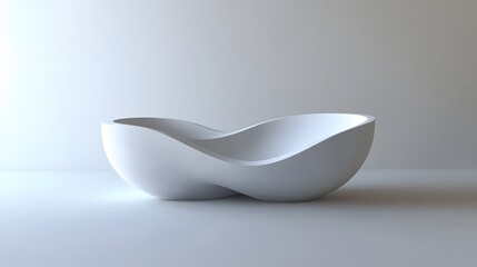 Modern Freestanding Oval Bathtub.