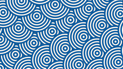 Seamless pattern with blue flowers Overlapping Pattern Minimal  stripe geometric create retro square line backdrop wallpaper .