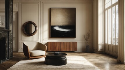 Beautifully designed living room showcasing modern elegant interior decor