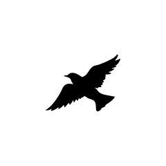 Flying bird silhouettes