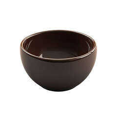 Round dark brown bowl