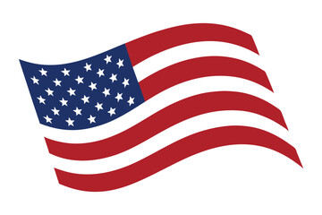 Obraz premium american flag isolated on white