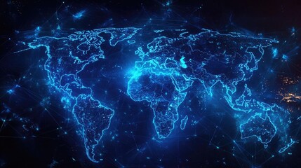 Diagram of the world space in blue.