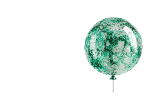 Decorative Blue Balloon Isolated on Transparent Background