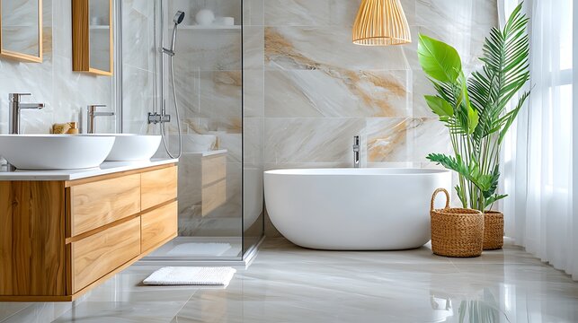 Modern bathroom design bright ambiance and elegant touches for home interiors