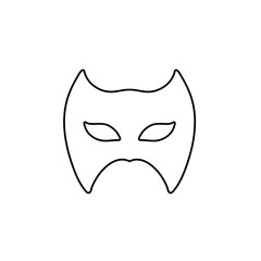 Mask superhero carnival outline icon