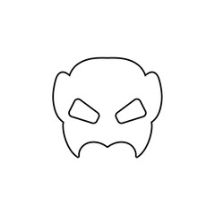 Mask superhero carnival outline icon