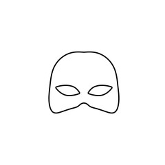 Mask superhero carnival outline icon