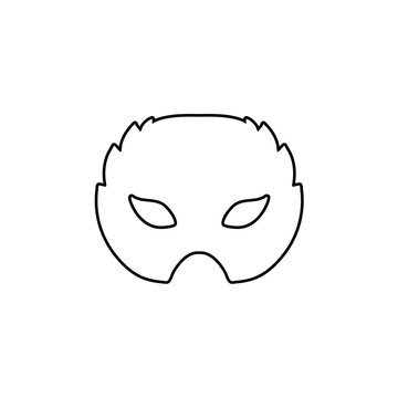 recommend clip art: Mask superhero carnival outline icon