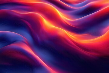 Obraz premium Abstract vibrant flowing shapes in vibrant colors. Dynamic curves and gradients of red, orange, and blue