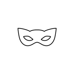 Mask superhero carnival outline icon