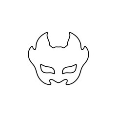 Mask superhero carnival outline icon