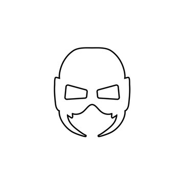 recommend clip art: Mask superhero carnival outline icon