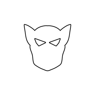 recommend clip art: Mask superhero carnival outline icon