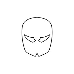 Mask superhero carnival outline icon
