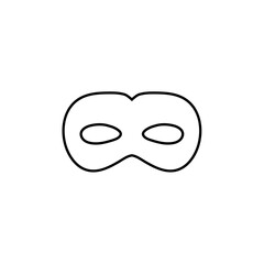 Mask superhero carnival outline icon