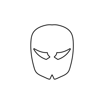 recommend clip art: Mask superhero carnival outline icon