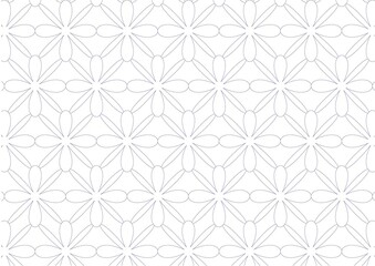 Floral line art repeat pattern design