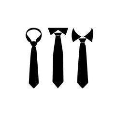 Tie icon set vector. Vector illustration on white background