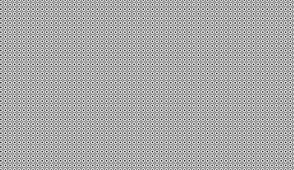 Mesmerizing seamless geometric pattern forming an optical illusion with black circles and squares on a white background