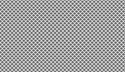 Seamless geometric pattern forming a diamond shaped grid with curved lines, ideal for backgrounds, textures and textile prints