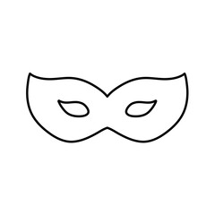 Black outline masquerade carnival mask