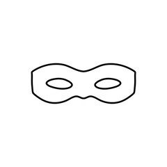 Black outline masquerade carnival mask
