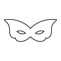 Black outline masquerade carnival mask