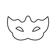Black outline masquerade carnival mask
