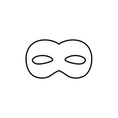 Black outline masquerade carnival mask