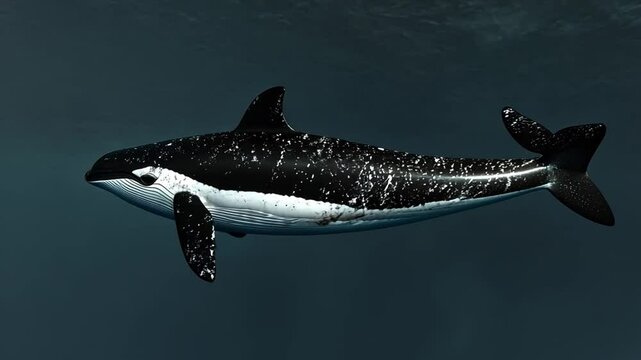 Spectacular  Marine Mammal: The Elegant  Commerson's Dolphin