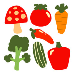Vegetable cartoon design vector illustration
