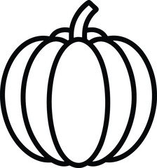 pumpkin outline isolated on white background