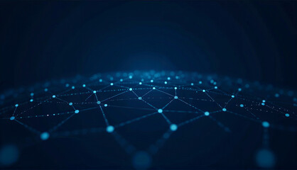 Abstract representation of a network with connected nodes