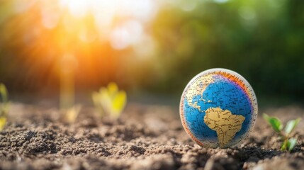 Global temperature gauge on Earth highlighting the warming crisis.