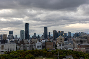 Obraz premium Osaka, Japan downtown skyline