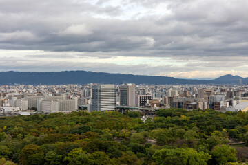 Fototapeta premium view of the city of osaka