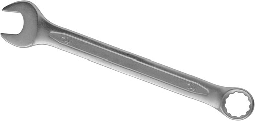 Wrench isolated on white background close up