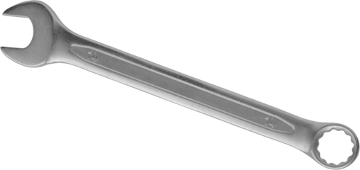 Wrench isolated on white background close up