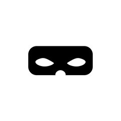 Black carnival mask icon. Vector illustration 
