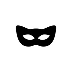 Black carnival mask icon. Vector illustration 