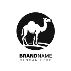 Obraz premium camel logo vector illustration