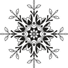 Beautiful black and white mandala