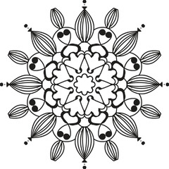 Beautiful black and white mandala